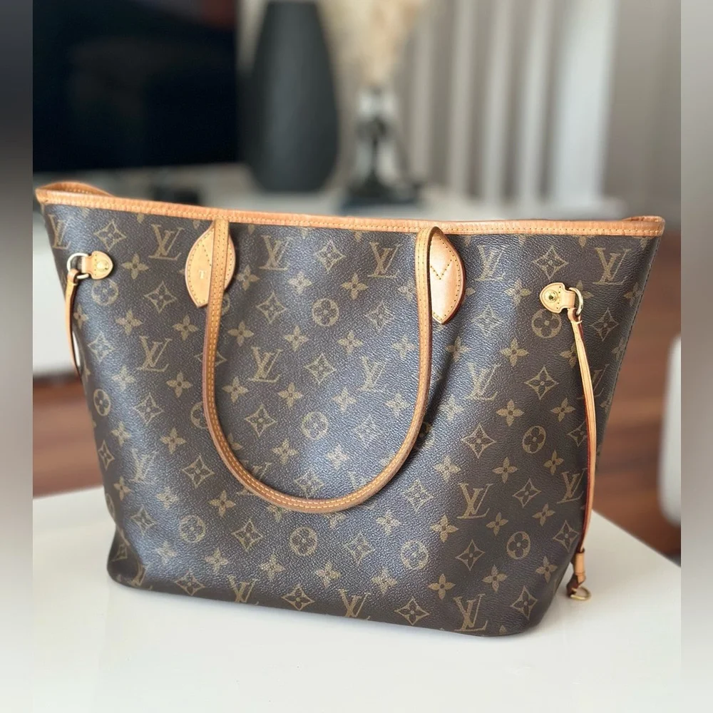 Louis Vuitton Neverfull Tote MM Brown Canvas Monogram - Picture 6 of 16